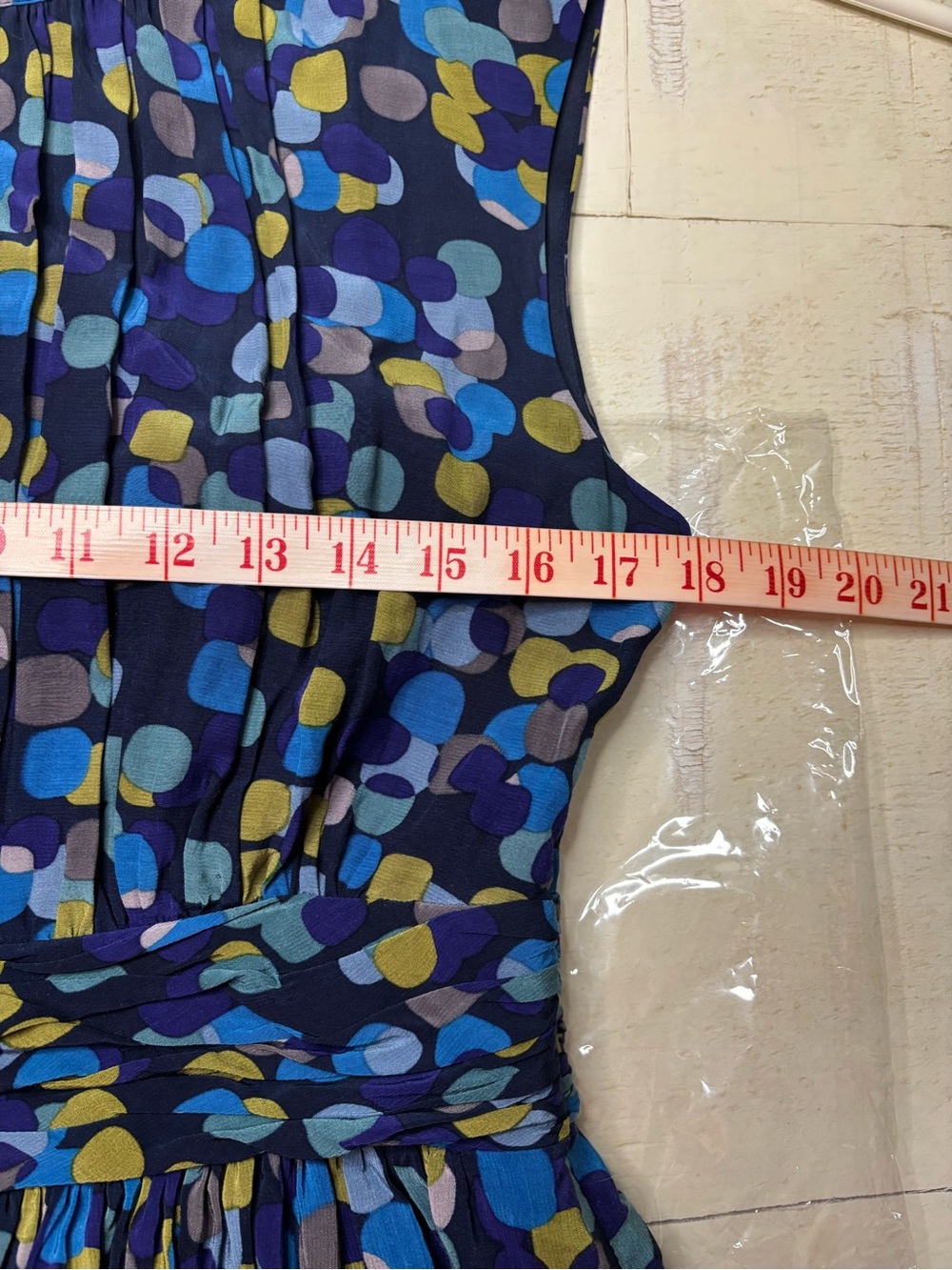Boden Polka Dot Selina Dress Size 8 Medium Blue Green Wedding Guest Sleeveless - Picture 2 of 8